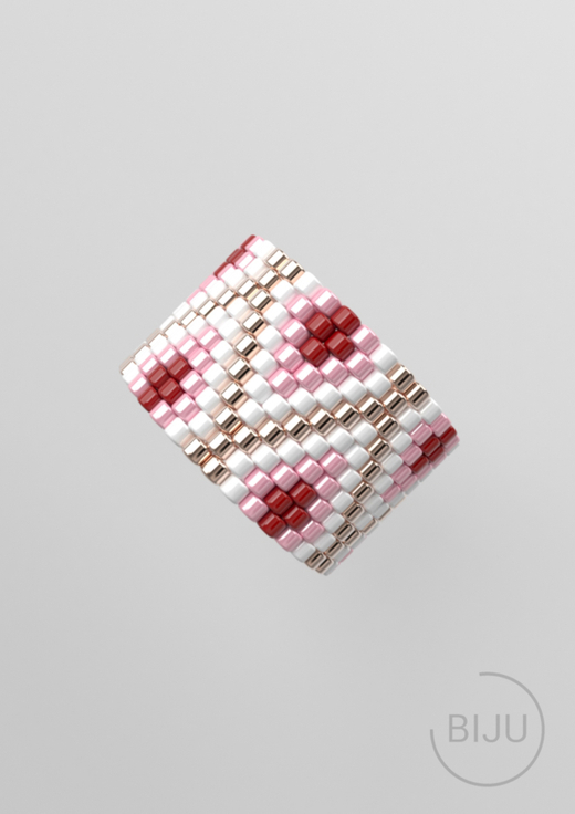 Схема кольца из бисера, узор PEYOTE, мозаичное плетение, четный счет, узор пейот из Miyuki Delica 11/0, файл PDF, RING_441