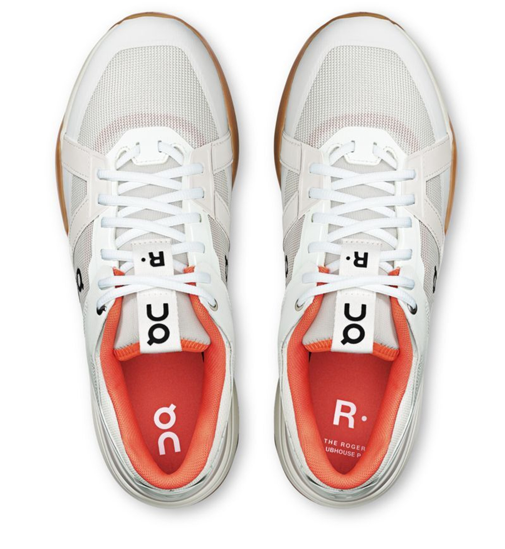 Мужские теннисные кроссовки On The Roger Clubhouse Pro - ivory/flame