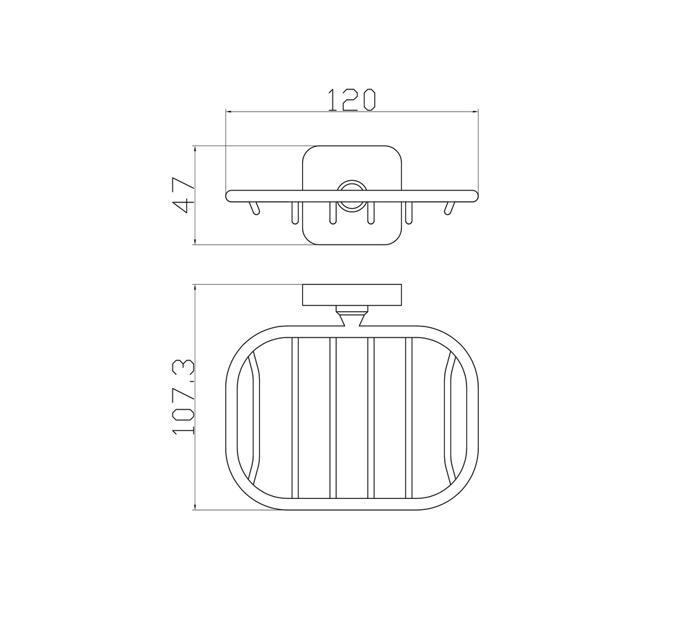 Мыльница с держателем WONZON & WOGHAND STILL, Хром (WW-6624)