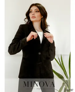 Пиджак 2154-черный-вельвет Minova