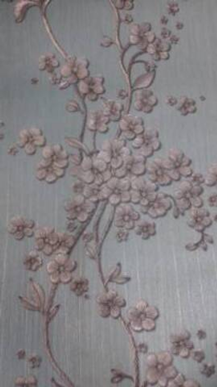 Обои для стен серый с мелкими бежевыми цветками 1 рулон - 1метр