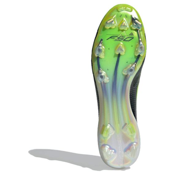 Бутбольные ботинки Adidas F50 - низкие Тополецово-желтые кроссовки