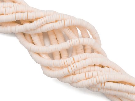 Нить каучуковых бусин 4мм (светло-пудровый)