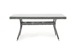 "Латте" плетеный стол из искусственного ротанга 160х90см, цвет графит