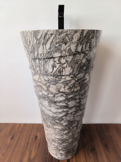 Раковина напольная из мрамора Pedestal Doreng Spiral MN-03221 (45*45*90 см)