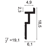 Карниз для скрытого освещения Orac Decor C396 STEPS