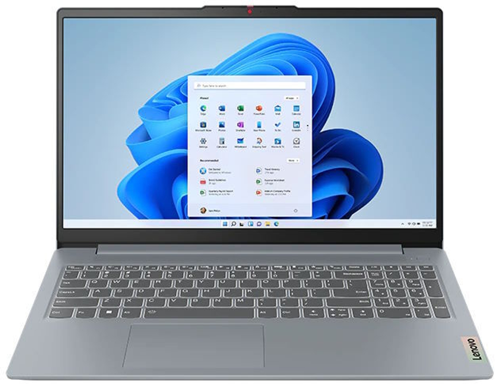 Ноутбук  Lenovo IdeaPad Slim 3 15AMN8 15.6 ", Ryzen 3, 8 Гб RAM, 512 Гб SSD, Radeon 610M, Серый