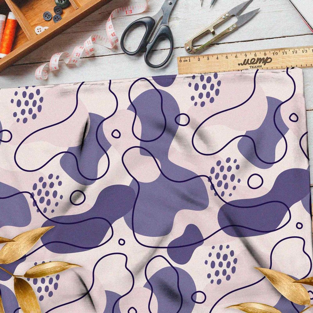 Ткань атлас пятна милитари