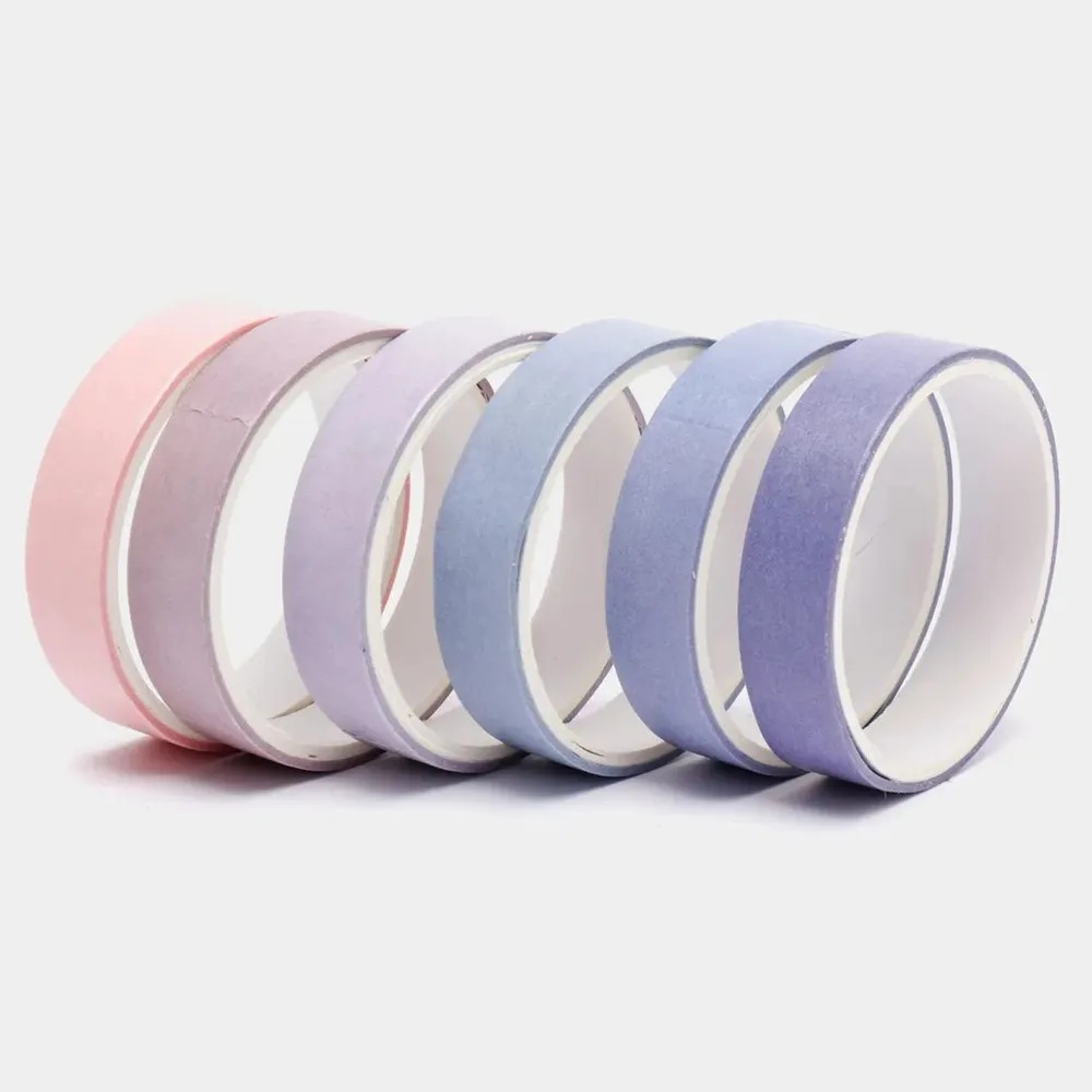 Декоративный скотч - 24 шт, узкая клейкая лента с рисунком для скрапбукинга, декора и творчества, цветные скотчи бумажные маленькие