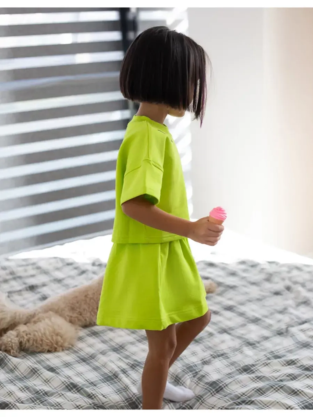 Костюм для девочки, футболка и шорты