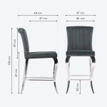 Барный стул Woodville Joan dark grey, steel