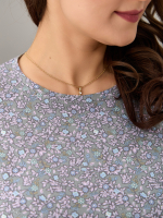 Футболка Фкл-192/оливковый-голубыецветы