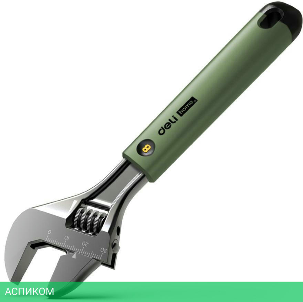 Ключ разводной Deli HT1508L Green