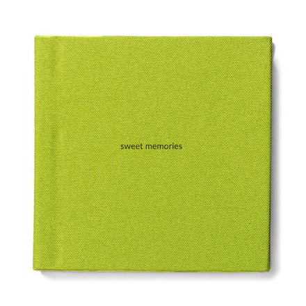 20x20 фотокнига с льняной обложкой "Lime"