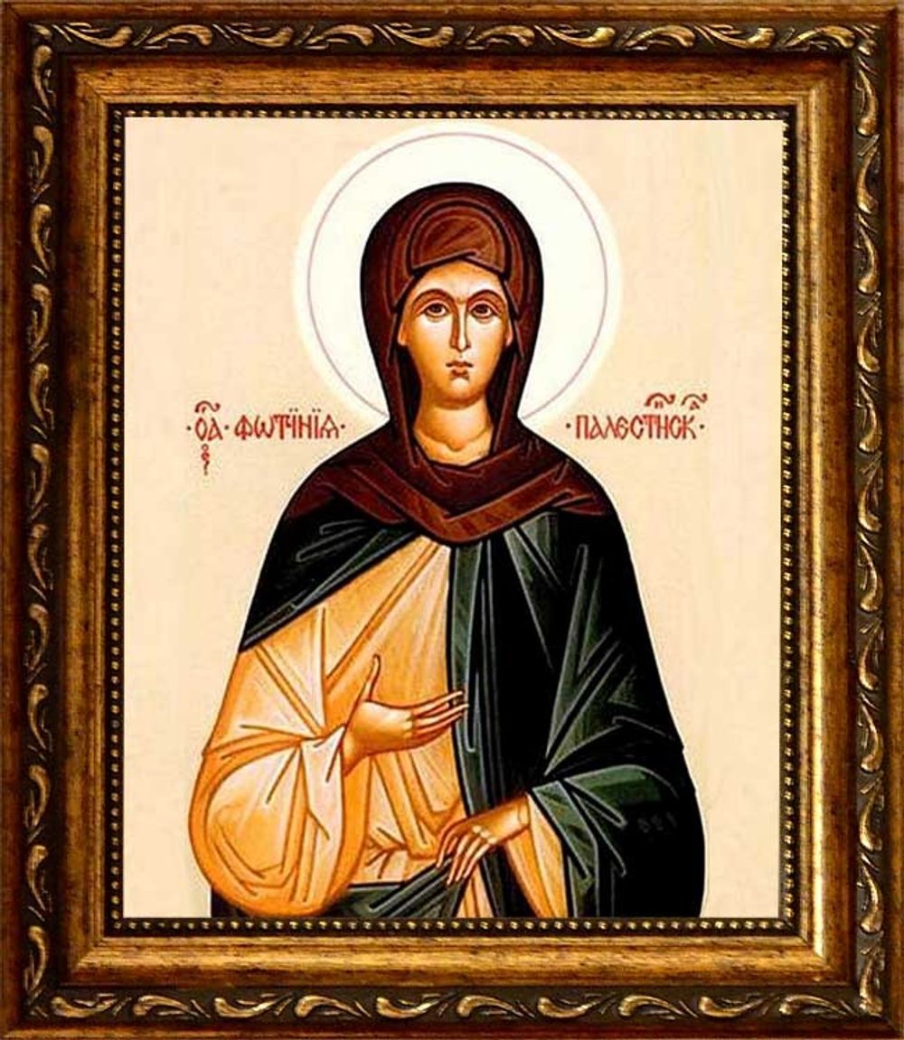Светлана (Фотина, Фотиния) Палестинская Святая преподобная. Икона на холсте.