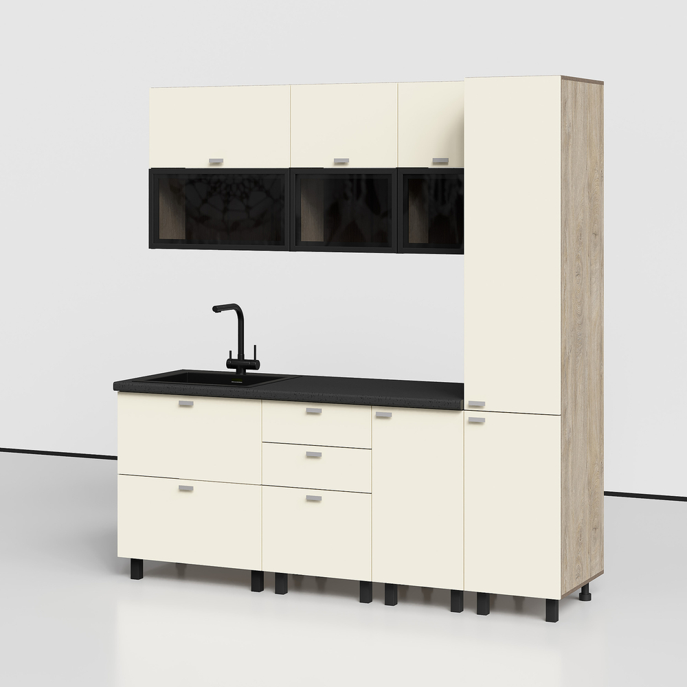 Этна-Алебастр Набор мебели для кухни (комплектация №1) 2000мм