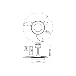 9013 Люстра-вентилятор NISEKO FAN S