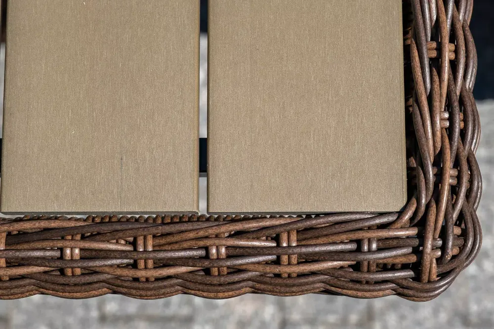 "Бергамо" плетеный обеденный стол, цвет коричневый