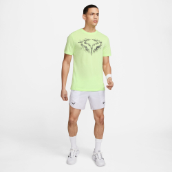 Мужское теннисное поло Nike Dri-Fit Rafa Nadal Court SU23 T-Shirt Men - Light Green, Multicoloured