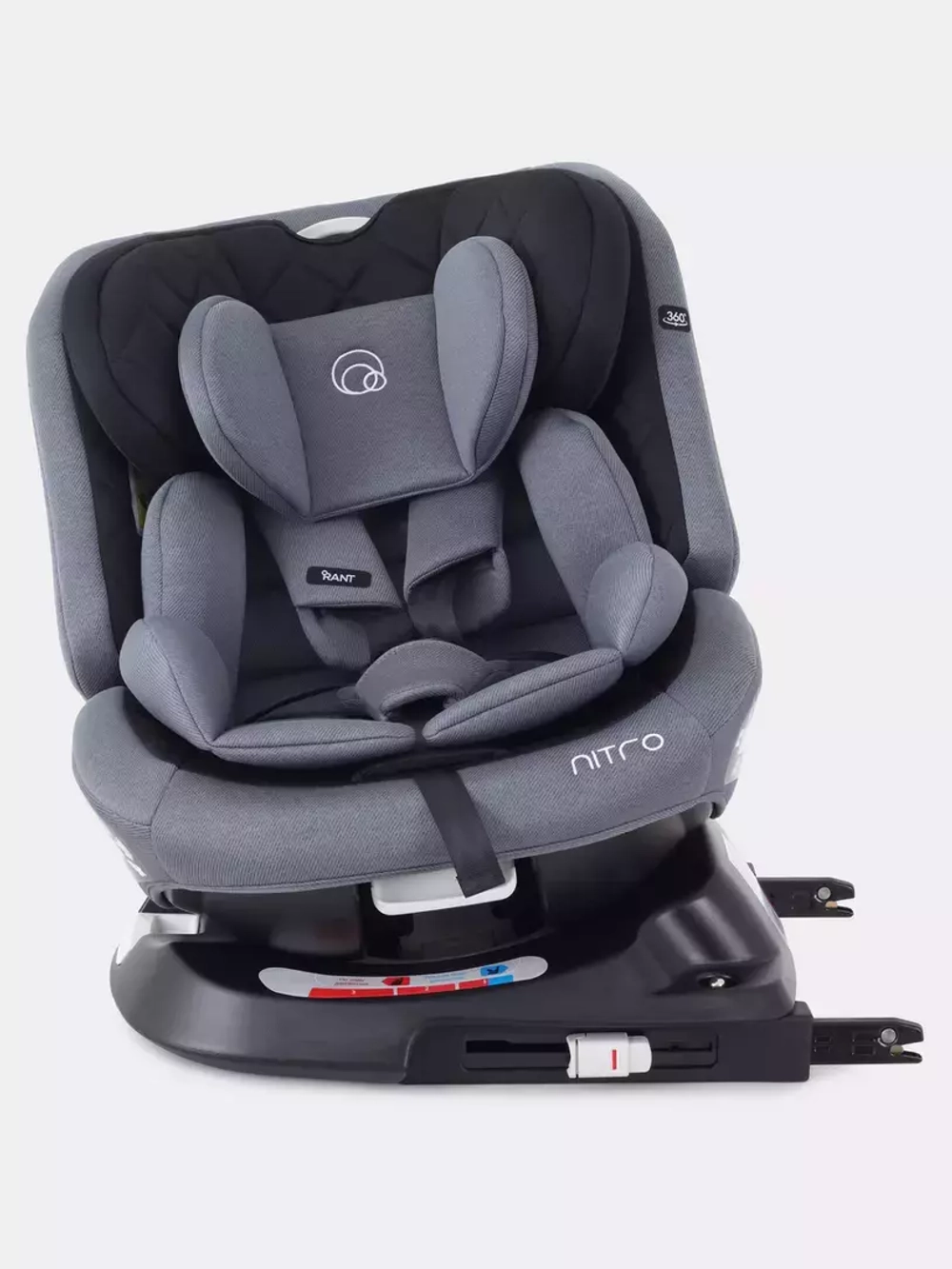 Автокресло Rant Nitro isofix 0/1/2/3 (0-36кг) Grey/Black