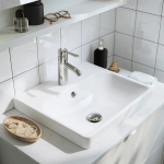 Тумба для ванной  - HAVBÄCK / ORRSJÖN/  HAVBАCK / ORRSJОN IKEA/ХАВБЕК / ОРРДЖЕН ИКЕА, 71х122 см, под беленый дуб /черный