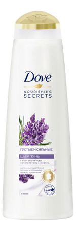 DOVE Шампунь Густые и Сильные Nourishing Secrets, Лаванда и Розмарин 380 мл (8991)