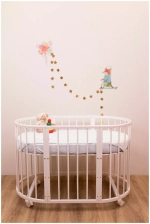 Кроватка-трансформер "МеrryHappy Mini" (МерриХэппи Мини) 6 в 1, цвет белый