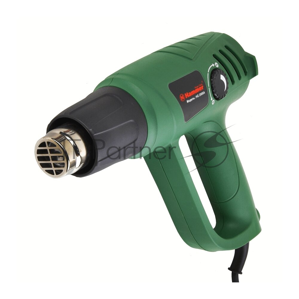Фен техн. Hammer HG2000A 2000Вт 350/600С 300/500л/мин насадки, тепл. защита