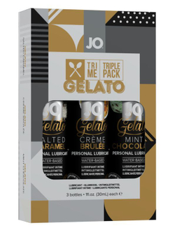 Подарочный набор вкусовых лубрикантов Tri-Me Triple Pack Gelato