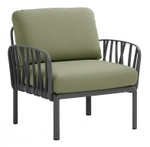 Кресло пластиковое с подушками Nardi Komodo Poltrona, антрацит, джунгли