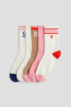 H&M Набор из пяти пар носков, белый