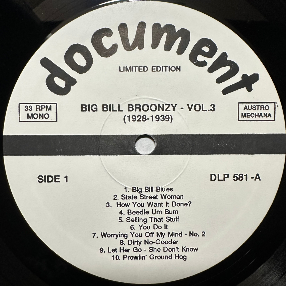 Big Bill Broonzy - Vol. 3 (1928-1939) Австрия 1989г.