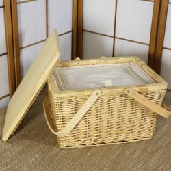 HOLYDAY BASKET Корзина для пикника с термо-сумкой с деревянной крышкой и ручками