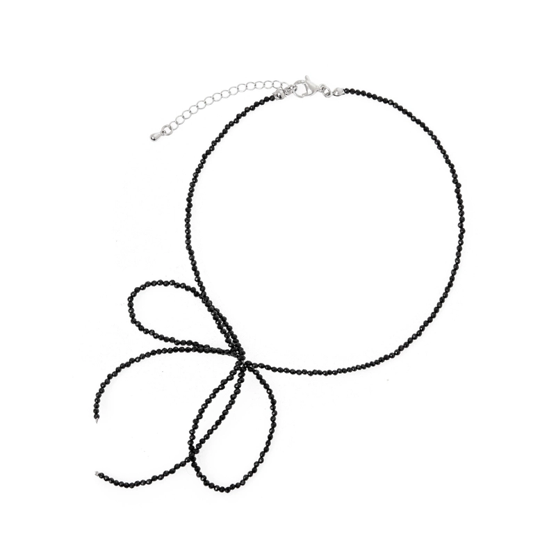 Колье Бант Черный Кристалл