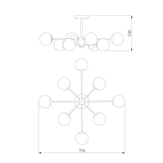 30166/8 / потолочный светильник / хром