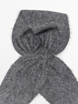 Massimo Dutti Шейный платок из 100% кашемира, завязывающийся как бант, серый