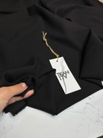 Костюмно-плательная однотонная шерсть (Marzotto, 90%шерсть/10%полиамид, Густой черный, 150, 290 гр/м2)