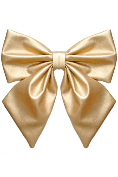 Елочное украшение Бант, 300 мм., золото, Эко-кожа, ПромЕлка (БТ3-300GOLD)