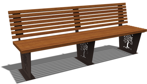 Диван парковый с фигурной резкой Флоренция