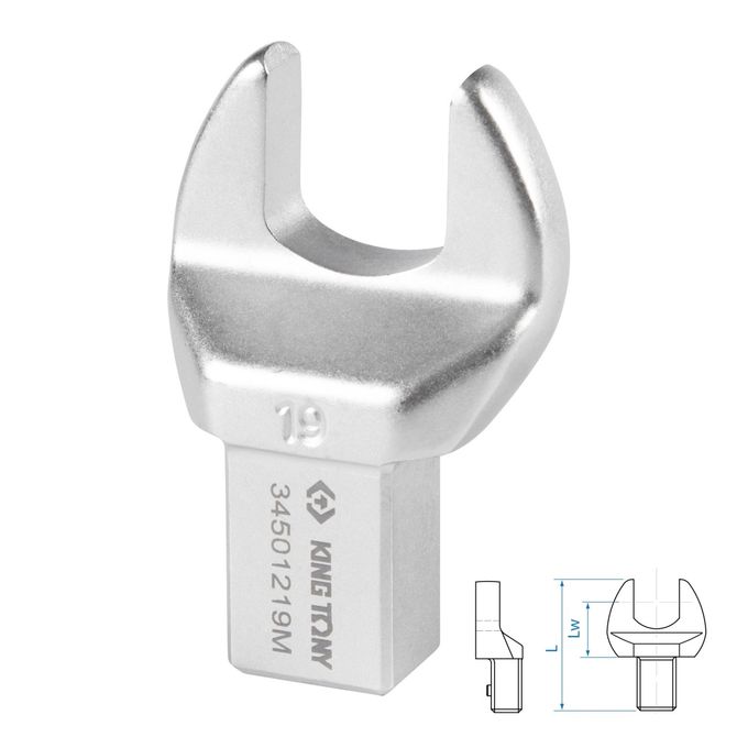 KING TONY (34501219M) Насадка рожковая серии "FIT", 19 мм, 14х18 мм