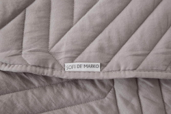 Покрывало 230х250 и 2 наволочки 50х70 Sofi De MarkO Мориц серое