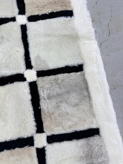 Ковер прямоугольный натуральный мех овчина, 210 х 170 см.