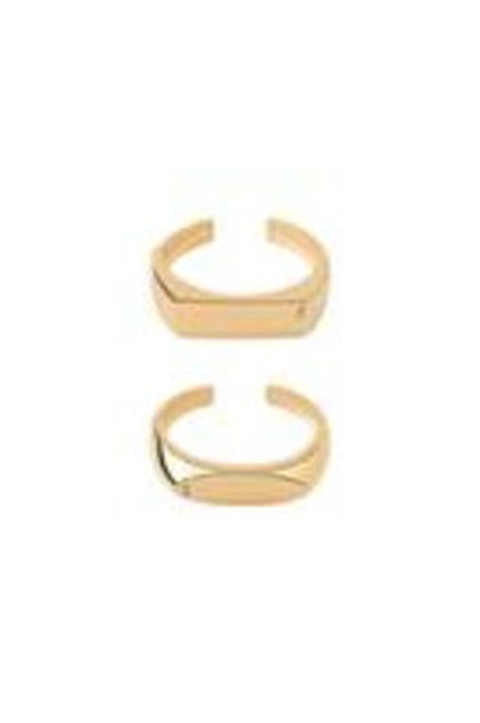 ZARA НАБОР КОЛЕЦ С ПЕЧАТКОЙ И КАМНЯМИ, ЗОЛОТИСТЫЙ