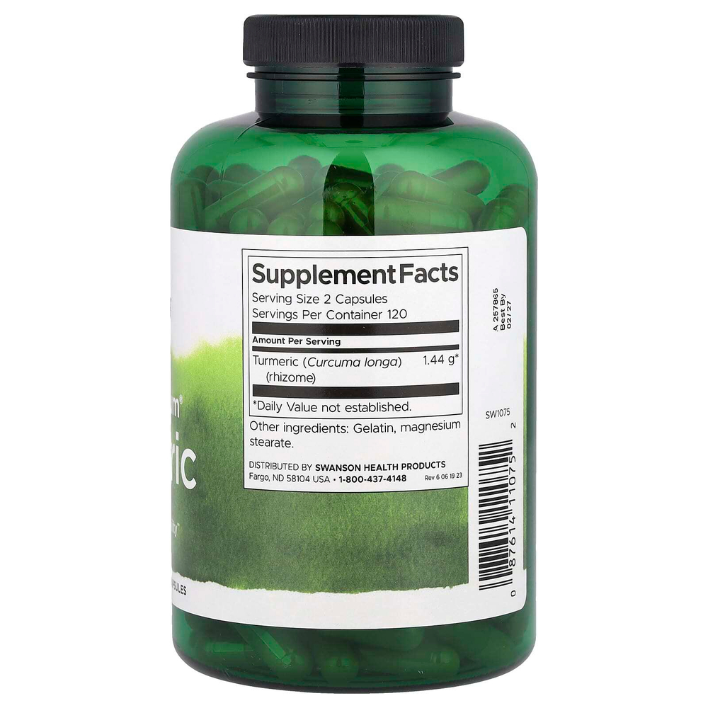 Swanson, Full Spectrum®, куркума, 240 капсул (720 мг в 1 капсуле)