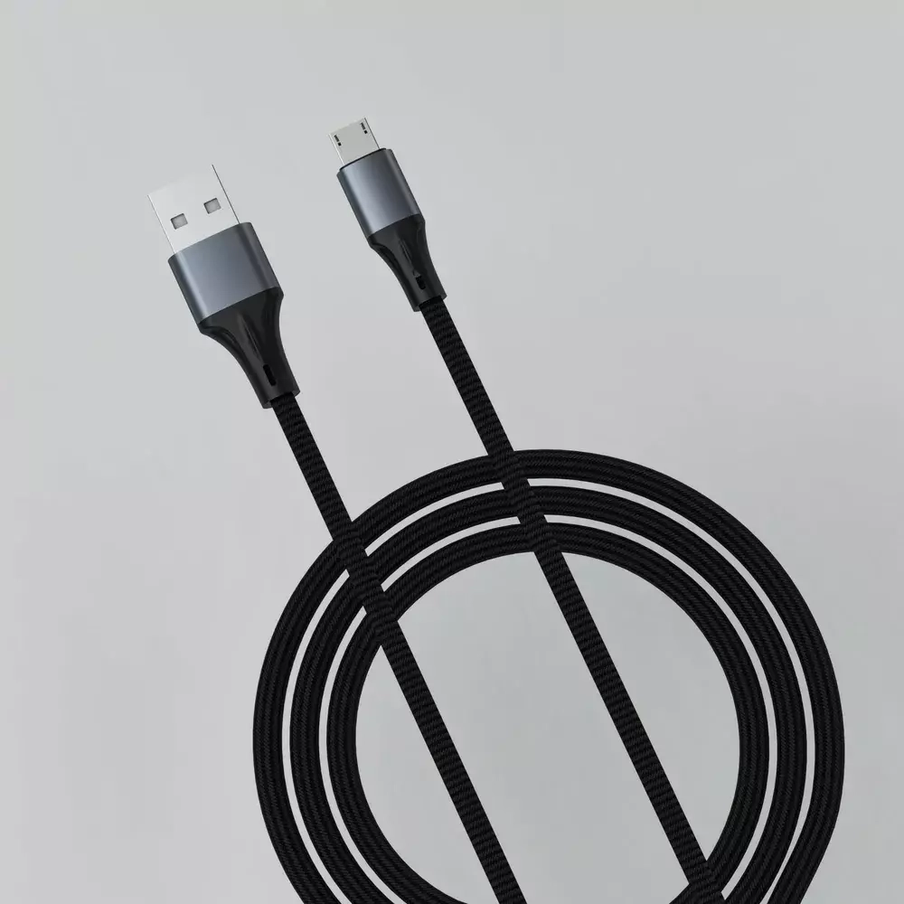 Кабель 1m USB/Micro 2.4А AM24-F100M Accesstyle black