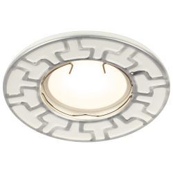 Светильник встраиваемый штампованный ЭРА ST5 CH/WH под лампу MR16 GU5.3 белый/хром