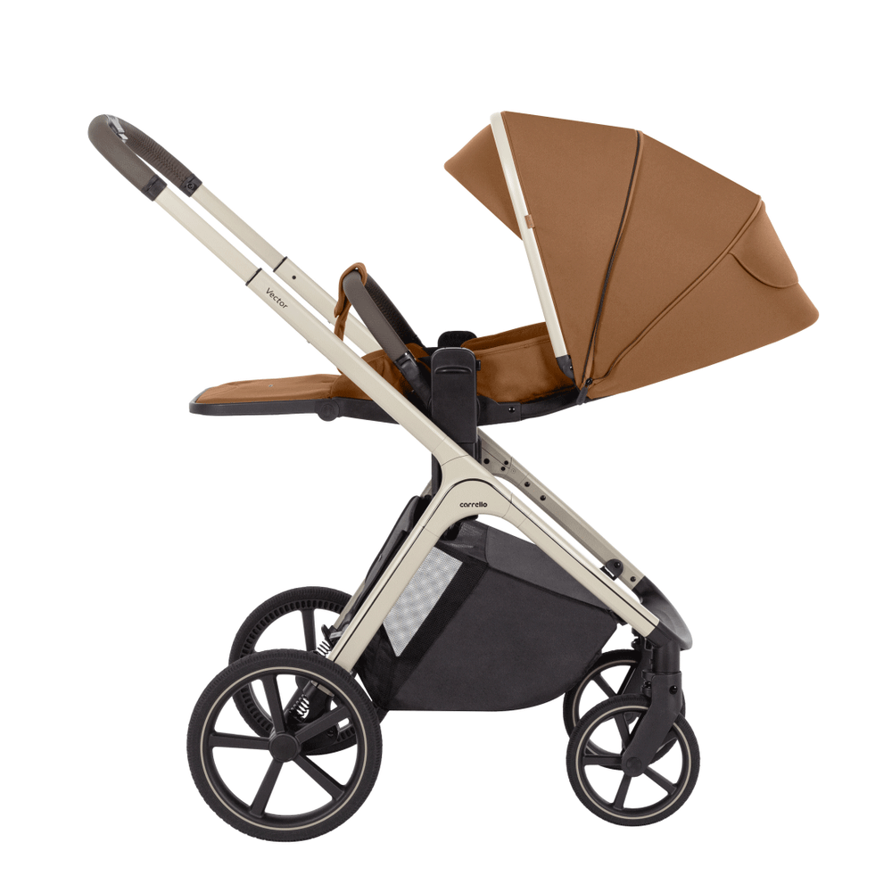 Коляска Carrello Vector CRL-6550 Nova DK791 Black Line 3 в 1 Coral Beige