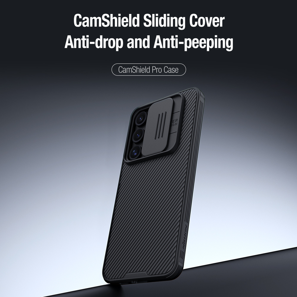 Усиленный чехол с сдвижной шторкой для камеры от Nillkin для Samsung Galaxy S24 FE, серия CamShield Pro