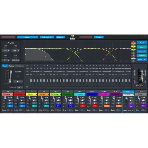 Усилитель+процессор HELLION HAM 8.12pin DSP