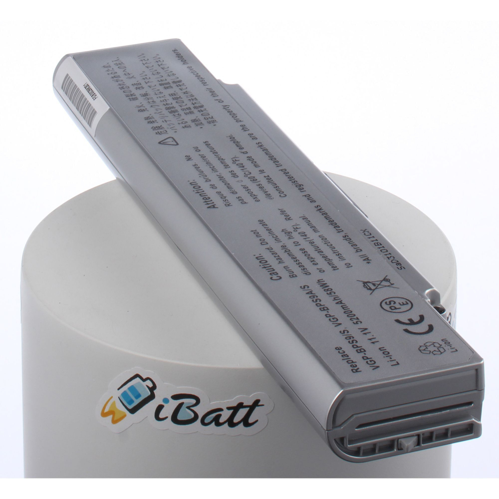 Аккумулятор iBatt 5200mAh, для VGN-NR31ZR VGN-NR31ER VGN-NR21SR PCG-7115P VGN-NR11SR VGN-SZ760 VGN-CR510E